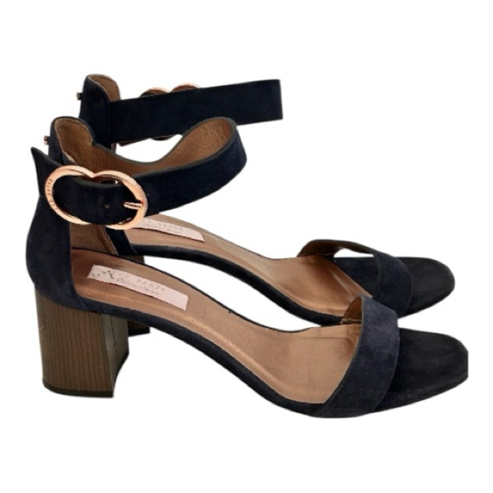 Ted Baker Qarvas Navy Blue Suede Sandals 39.5